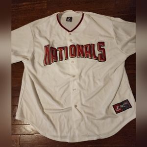 Washington Nationals 3XL Jersey Majestic MLB Retro Throwback